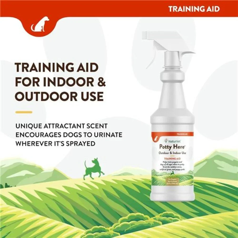 Potty Here Training Aid Spray | Attractive Scent Helps Train Puppies & Dogs